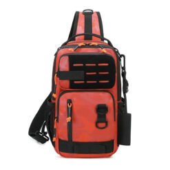 Multi-functional Fishing Single Rod Fishing Outdoor Sports Crossbody Bag - Red