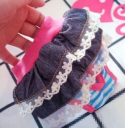 Female Dog Aunt Physiological Pants Panties - Denim, S