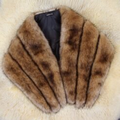 Accessories To Complement The Brides Shawl - Raccoon Fur Color