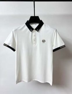 Lapel Short-sleeved T-shirt Versatile Polo Shirt Men - White, 3XL
