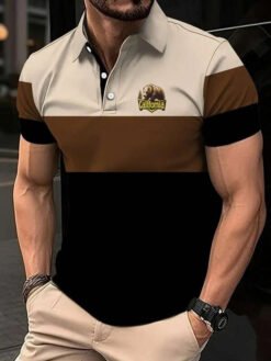 Mens Casual Printed Button-up Shirt With A Lapel Collar - MB13SQ250908Y018, 6XL