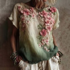 Alternative view of Elegant 3D-printed Long-sleeve Top For Women