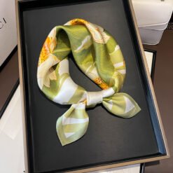 Beige Silk Square Scarf For Womenversatile And Easy To Style