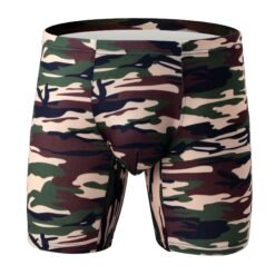 Men's Camouflage Loose U Convex Casual Sports Boxers - Coffee Camouflage, M