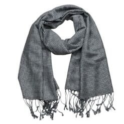 2pcs Modern Edge With Classic Colors Black White Graphic Jacquard Scarf ,Luxe Look For Evening Wear,Scarf,vacation,daily Life,evening Party,Office Appropriate Subtlety For Women Men - 1pcs