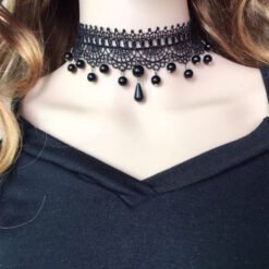 Personalized Multi-layer Crystal Lace Necklace Bone Chain - SC6657