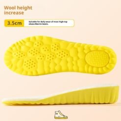 Cloud Winter Warm Height Increasing Insole Wool Fleece Lined - 3.5cm, 45to46