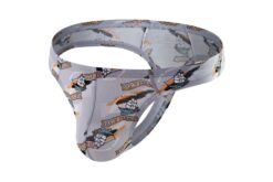 Men's Nylon Breathable Printed Shorts - Sailboat Gray, L