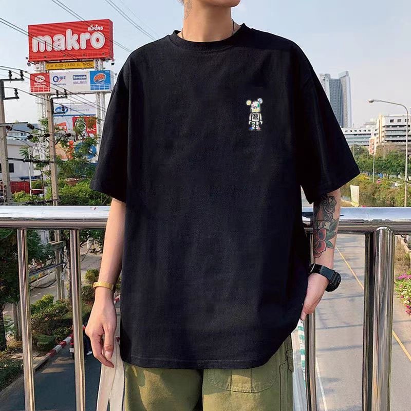 Cotton Short Sleeve Plus Size Loose Round Neck Print - Image 10