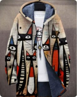 Men's Winter Printed Plush Lining  Thick And Windproof - Style 14, XL