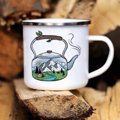 Caravan Printed Camper Mugs Camping Enamel Mug Adventure - UXH102140 A015WH 8, 360 Ml