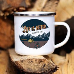 Caravan Printed Camper Mugs Camping Enamel Mug Adventure - UXH102142 A015WH 8, 360 Ml