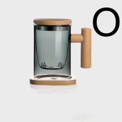 Tea And Water Separation Colored Glass Cups For Making Tea - O