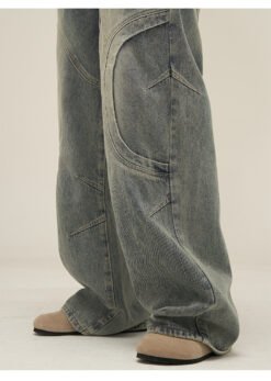 Alternative view of Deconstructed Design Sense Niche Straight Leg Jeans Man