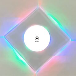 LED Glow Coaster Acrylic Crystal Emitting Luminous Bar Cocktail Mug Stand Light Coasters Flashing Base Tableware Decoration Pads - Square Color Light