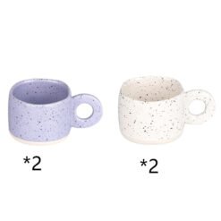 Candy Color 280ml Ceramic Mug with Handle - Set