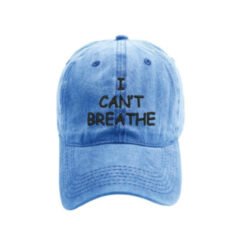 I can't breathe embroidered baseball caps - Sky blue