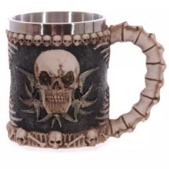 400ML 3D Skull Mugs Coffee - C