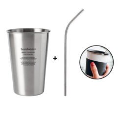 European and American Household Beer Mugs - Silver English 500ml