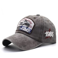 Alphabet Embroidered Baseball Caps - Coffee