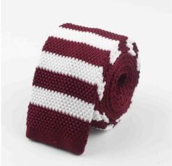 Men Knitted Knit Leisure Striped Ties Fashion Skinny Narrow Slim Neck Ties For Men Skinny Woven Designer Cravat - 24