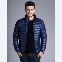Winter Jacket for Men Jackets Duck Down Coat Outerwear Parka - Navy, L