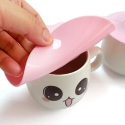 Alternative view of Silicone Cup Lid Silicone Suction Lids With Cat Ears Little Bowl Lids Cute Kitten Shaped Mug Covers To Keep Dusts Bugs Out Of Your Coffee & Tea