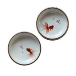 Alternative view of Hand-painted Pu'er Tea Cup Pastel Tea Cup