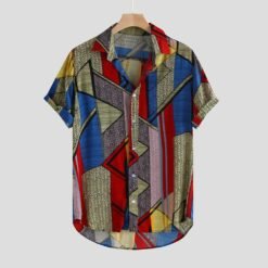 Hawaii Shirts Men Hip Hop Printing Shirts - Red, L