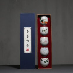 Ceramic Kung Fu Tea Cup Gift Box Tea Set Master Cup - A1A