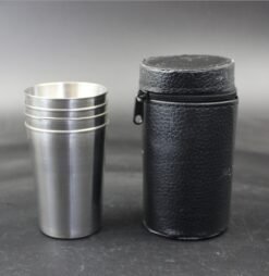 Stainless steel mug camping mug mug - Black, 70ML