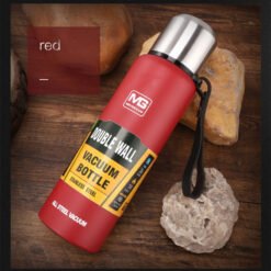 Stainless steel insulated water cup outdoor portable travel pot - Red, 1500ml