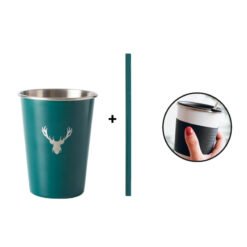 European and American Household Beer Mugs - Green elk 300ml