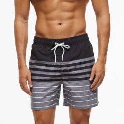 Beach shorts man - Black stripe, XXL