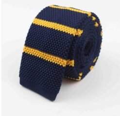 Men Knitted Knit Leisure Striped Ties Fashion Skinny Narrow Slim Neck Ties For Men Skinny Woven Designer Cravat - 22