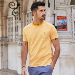 Men's striped short sleeve