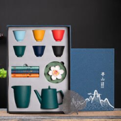 Creative Ceramic Tea Set Gift Practical Hand - Green, Colorful