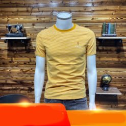 Men's striped short sleeve - Yellow, M