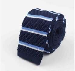 Men Knitted Knit Leisure Striped Ties Fashion Skinny Narrow Slim Neck Ties For Men Skinny Woven Designer Cravat - 29