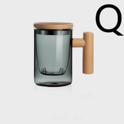 Tea And Water Separation Colored Glass Cups For Making Tea - Q