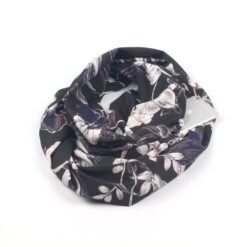 Winter Printed Ring Scarves - Black