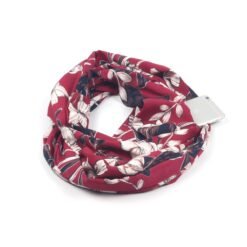 Winter Printed Ring Scarves - Red