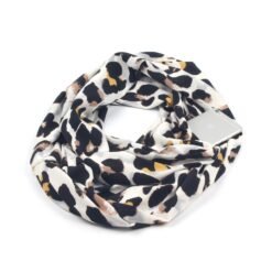 Winter Printed Ring Scarves - Leopard White