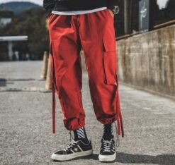 RIBBON Cargo Pants - Red, M