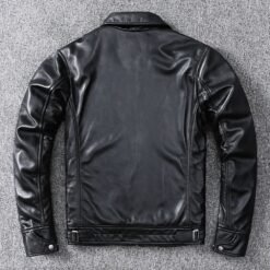 Alternative view of Top Layer Fine Sheepskin Genuine Leather Men's Casual Jacket