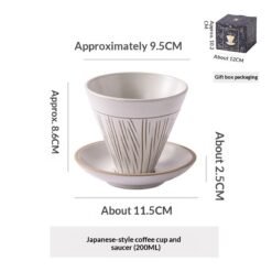 Creative, Niche Ceramic Coffee Cup And Saucer Set In Japanese Style Mugs - No 19, About 200ml