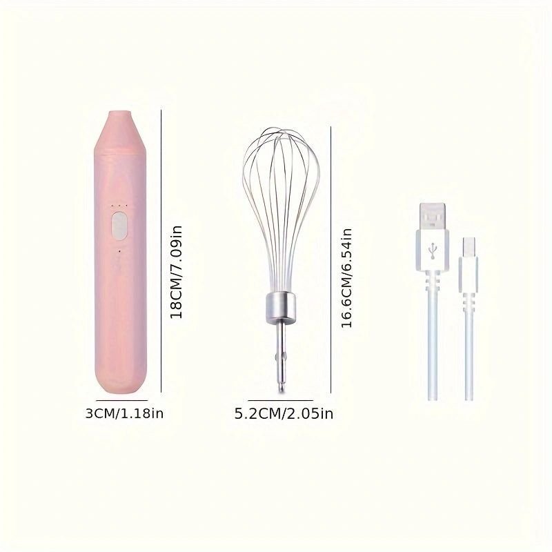 3 Speed Adjustable Eggs Beater Rechargeable Milk Frothers Handheld Electric Whisk Beater Foam Maker Hand Mixers Easy To Use - Image 6