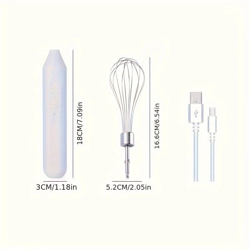 3 Speed Adjustable Eggs Beater Rechargeable Milk Frothers Handheld Electric Whisk Beater Foam Maker Hand Mixers Easy To Use - Image 5