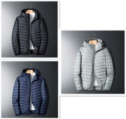 Sheer hooded down jacket - Set, XXL