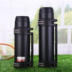 Stainless steel 304 travel pot thermos cup - Black, 1.2L